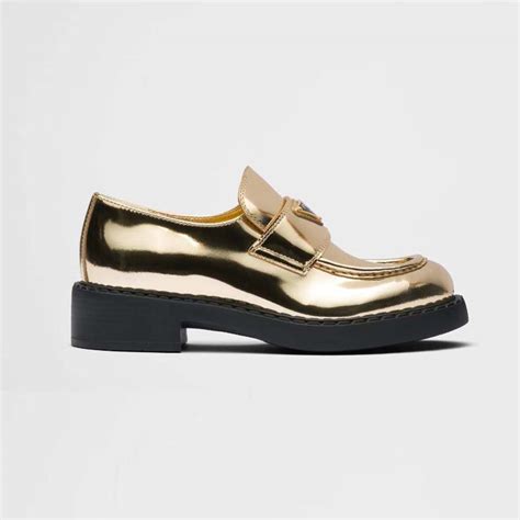 prada loafer gold|platform loafers prada.